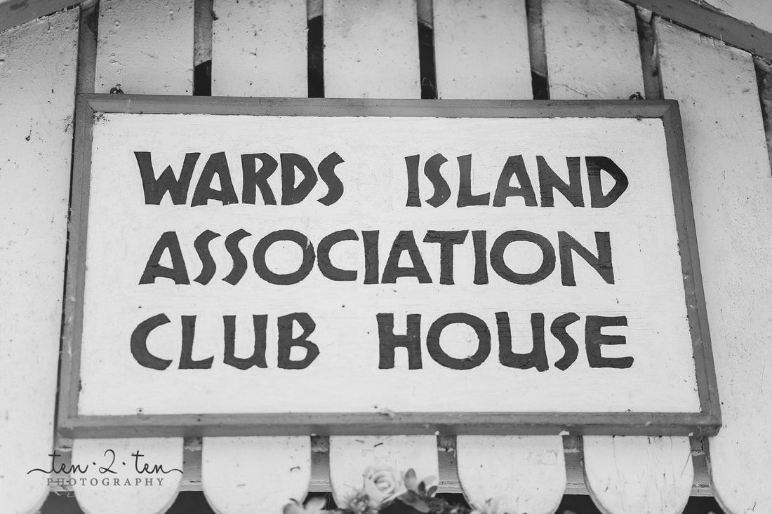 Ward's Island Association Club House sign